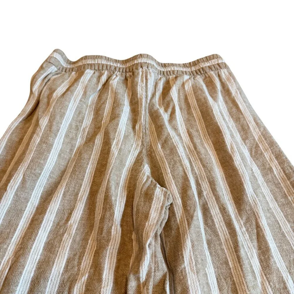 Banana Republic Wide Leg Crop Lien Blend Flowy Beach Vacation Size Small Women's